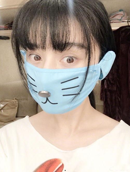 明星网红防晒口罩图片高清,夏日必备时尚单品
